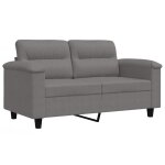 Vidaxl canap� � 2 places gris fonc� 120 cm tissu microfibre