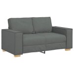 Vidaxl canap� 2 places gris fonc� 160x78x84 cm tissu