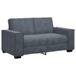 Vidaxl canap� � 2 places gris fonc� 160x78x84 cm velours