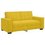 Vidaxl canap� 2 places jaune velours 180 x 78 x 84 cm