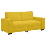 Vidaxl canap� 2 places jaune velours 180 x 78 x 84 cm