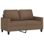 Vidaxl canap  2 places marron 120 cm tissu