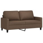 Vidaxl canap  2 places marron 140 cm tissu