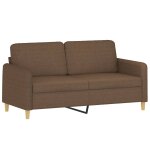 Vidaxl canapé à 2 places marron 140 cm tissu Vidaxl canapé à 2 places marron 140 cm tissu