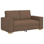 Vidaxl canap� 2 places marron 160x78x84 cm tissu