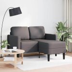 Vidaxl canap� 2 places avec m�ridienne en l gris 125 cm similicuir