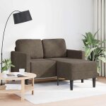 Vidaxl canap� 2 places avec m�ridienne en l gris fonc� 125 cm similicuir