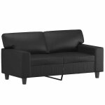 Vidaxl canap� � 2 places noir 120 cm similicuir