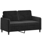 Vidaxl canap� � 2 places noir 120 cm velours