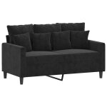 Vidaxl canap� � 2 places noir 120 cm velours