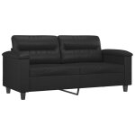 Vidaxl canap� � 2 places noir 140 cm similicuir