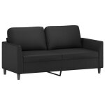 Vidaxl canapé à 2 places noir 140 cm similicuir Vidaxl canapé à 2 places noir 140 cm similicuir