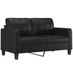 Vidaxl canapé à 2 places noir 140 cm similicuir Vidaxl canapé à 2 places noir 140 cm similicuir