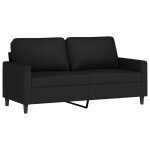 Vidaxl canap� � 2 places noir 140 cm velours