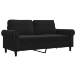 Vidaxl canap� � 2 places noir 140 cm velours