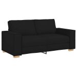 Vidaxl canap� 2 places noir 140 cm tissu