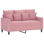 Vidaxl canap� � 2 places rose 120 cm velours
