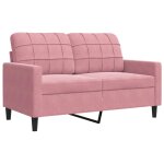 Vidaxl canap� � 2 places rose 120 cm velours