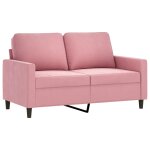 Vidaxl canap  2 places rose 120 cm velours