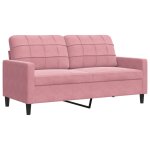 Vidaxl canap  2 places rose 140 cm velours
