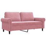 Vidaxl canap� � 2 places rose 140 cm velours