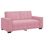 Vidaxl canap� 2 places rose 180x78x84 cm velours
