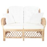 Vidaxl canap� � 2 places rotin