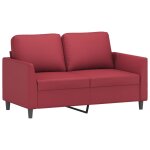 Vidaxl canap  2 places rouge bordeaux 120 cm similicuir