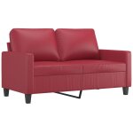 Vidaxl canap  2 places rouge bordeaux 120 cm similicuir