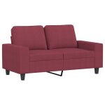 Vidaxl canap� � 2 places rouge bordeaux 120 cm tissu