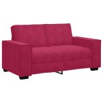 Vidaxl canap� � 2 places rouge bordeaux 160x78x84 cm velours