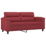 Vidaxl canap  2 places rouge bordeaux 140 cm similicuir