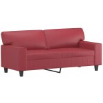 Vidaxl canapé à 2 places rouge bordeaux 140 cm similicuir Vidaxl canapé à 2 places rouge bordeaux 140 cm similicuir