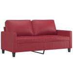 Vidaxl canap  2 places rouge bordeaux 140 cm similicuir
