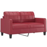 Vidaxl canap� � 2 places rouge bordeaux 140 cm similicuir