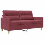 Vidaxl canap� � 2 places rouge bordeaux 140 cm tissu