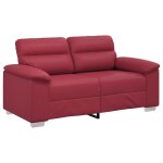 Vidaxl canap� 2 places rouge bordeaux 160 x 81 x 84 cm en similicuir