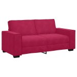 Vidaxl canap� 2 places rouge bordeaux 180 x 78 x 84 cm velours