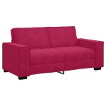 Vidaxl canap� 2 places rouge bordeaux 180 x 78 x 84 cm velours
