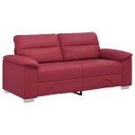 Vidaxl canap� 2 places rouge bordeaux 180x81x84 cm en similicuir