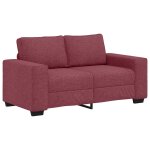 Vidaxl canap� 2 places rouge vin 160x77x82 cm en tissu