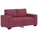 Vidaxl canap� 2 places rouge vin 160x77x82 cm en tissu