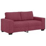 Vidaxl canap� 2 places rouge vin 180x77x82 cm en tissu