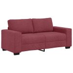 Vidaxl canap� 2 places rouge vin 180x77x82 cm en tissu
