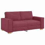 Vidaxl canap� 2 places rouge vin 180x78x84 cm tissu