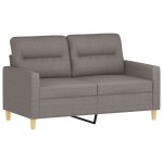 Vidaxl canap  2 places taupe 120 cm tissu