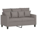 Vidaxl canapé à 2 places taupe 120 cm tissu Vidaxl canapé à 2 places taupe 120 cm tissu