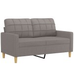 Vidaxl canap� � 2 places taupe 120 cm tissu