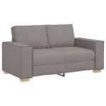 Vidaxl canap� 2 places taupe 160x78x84 cm tissu