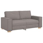 Vidaxl canap� 2 places taupe 180x78x84 cm tissu